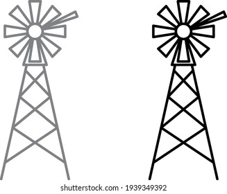 a set of windmill icons