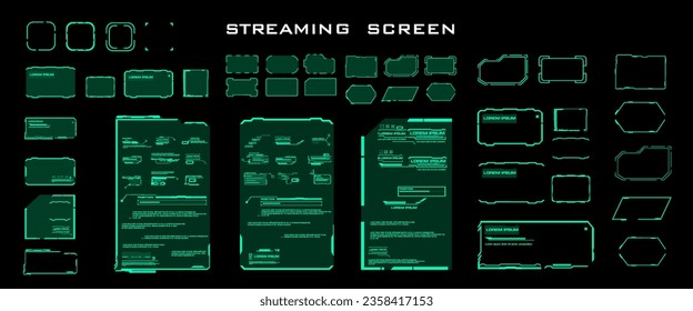 Set of window frames for communication in the network, chats, forums and Internet portals. Modern dialog HUD interface elements. Window layouts for text. Information dialog boxes