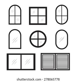 set of window icons