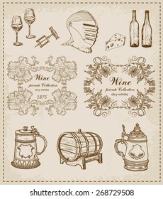 set of wine