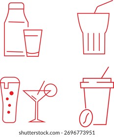 Conjunto de botellas de vino y copas