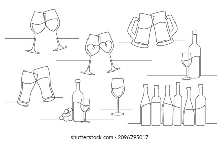 Set wine glasses 