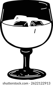 set of wine glasses white background