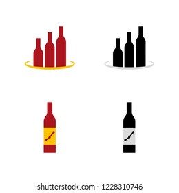 a set of wine icons