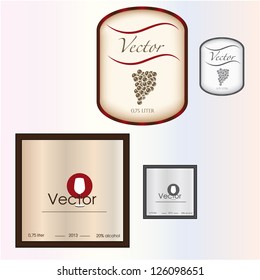 Set of wine labels