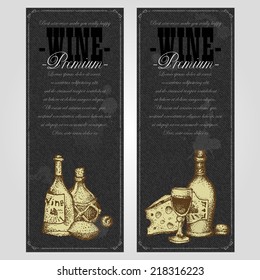set of wine labels