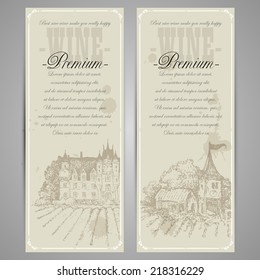 set of wine labels