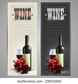 set of wine labels