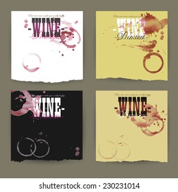 set of wine labels