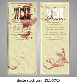 set of wine labels