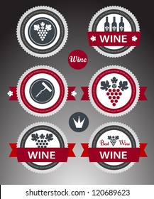 Set of wine labels. Vector