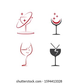 Set Wine Logo Template vector symbol nature