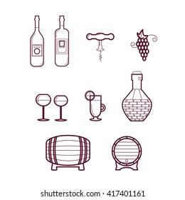 Set of Wine Symbols