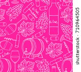 Set of wine vector illustration. Doodle style. Design icon, print, logo, poster, symbol, decor, textile, paper, card. 