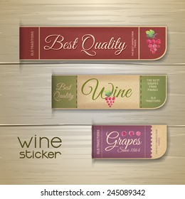 Set of wine vintage labels