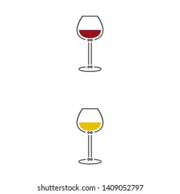 a set of wineglass icons
