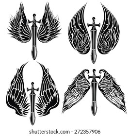 Set of  Wings and Swords