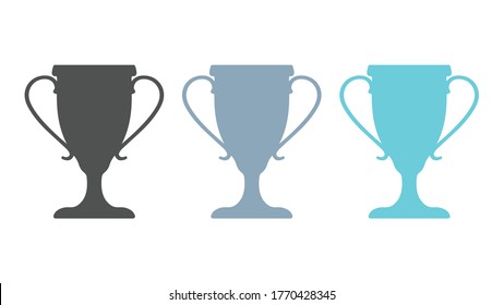 Set Sieger-Cup-Symbole, flaches Vektordesign