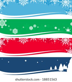 A set of winter banners