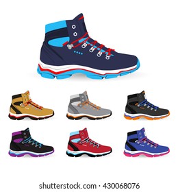set of winter boots