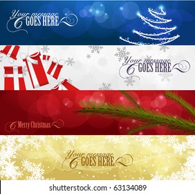 set of winter christmas banners vol. 01