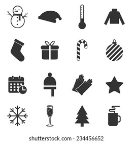 Set of winter and Christmas icons