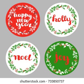 Set of Winter Christmas icons, elements and illustrations
