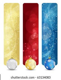 Set of winter christmas vertical banners vol. 02