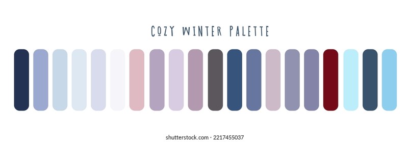 Set winter colors. Cozy winter palette vector trendy modern color	
