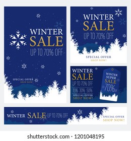 Set of Winter design for advertising, banners, leaflets and flyers.