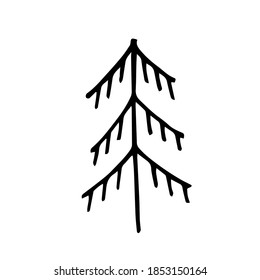 Juego de fideos de invierno con letras. Colección vectorial dibujada a mano de elementos aislados, objetos e iconos.