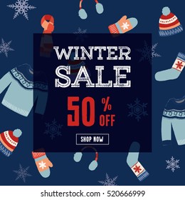 Set of Winter Promotion Design Template