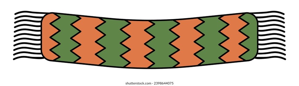 Set of winter scarves. Vector illustration