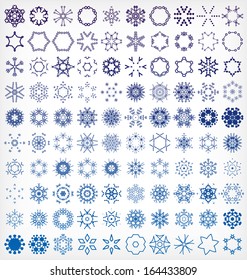 Juego de iconos de copos de nieve de invierno / Para Navidad Decoración de Año Nuevo