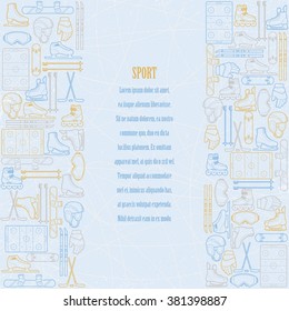 Set of winter sports icons in a flat style. Vector illustration.
