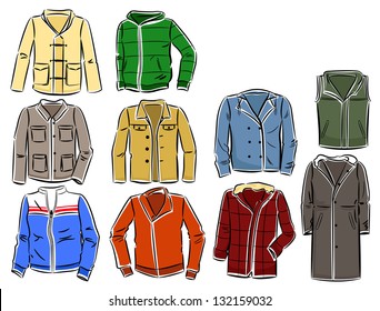 Fashion Set Jacket Logo Icon Modern Stock Illustration 1625482246