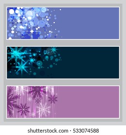 Set of winter themed banners