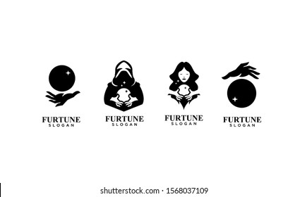 set of wizard badge logo icon design vector illustration