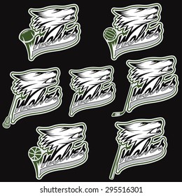 set of wolf sports labels