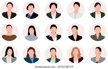 Set of woman avatar. Profile woman. profile picture of woman. Avatar profile picture icon set including female. Anonymous user portrait vector illustrations. Set of woman profile icon.