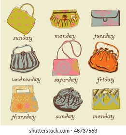 set of woman bags