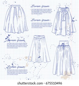 Set of woman casual clothes