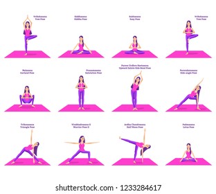 Yoga Poses Which Pose Name High Res Stock Images Shutterstock