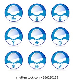set of woman icon, vector