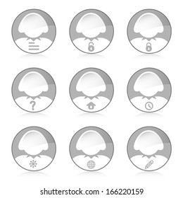 set of woman icon, vector