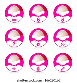 set of woman icon, vector