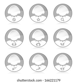 set of woman icon, vector