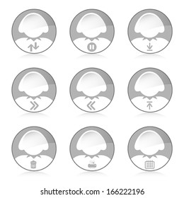 set of woman icon, vector 