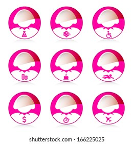 set of woman icon, vector