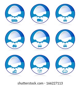 set of woman icon, vector